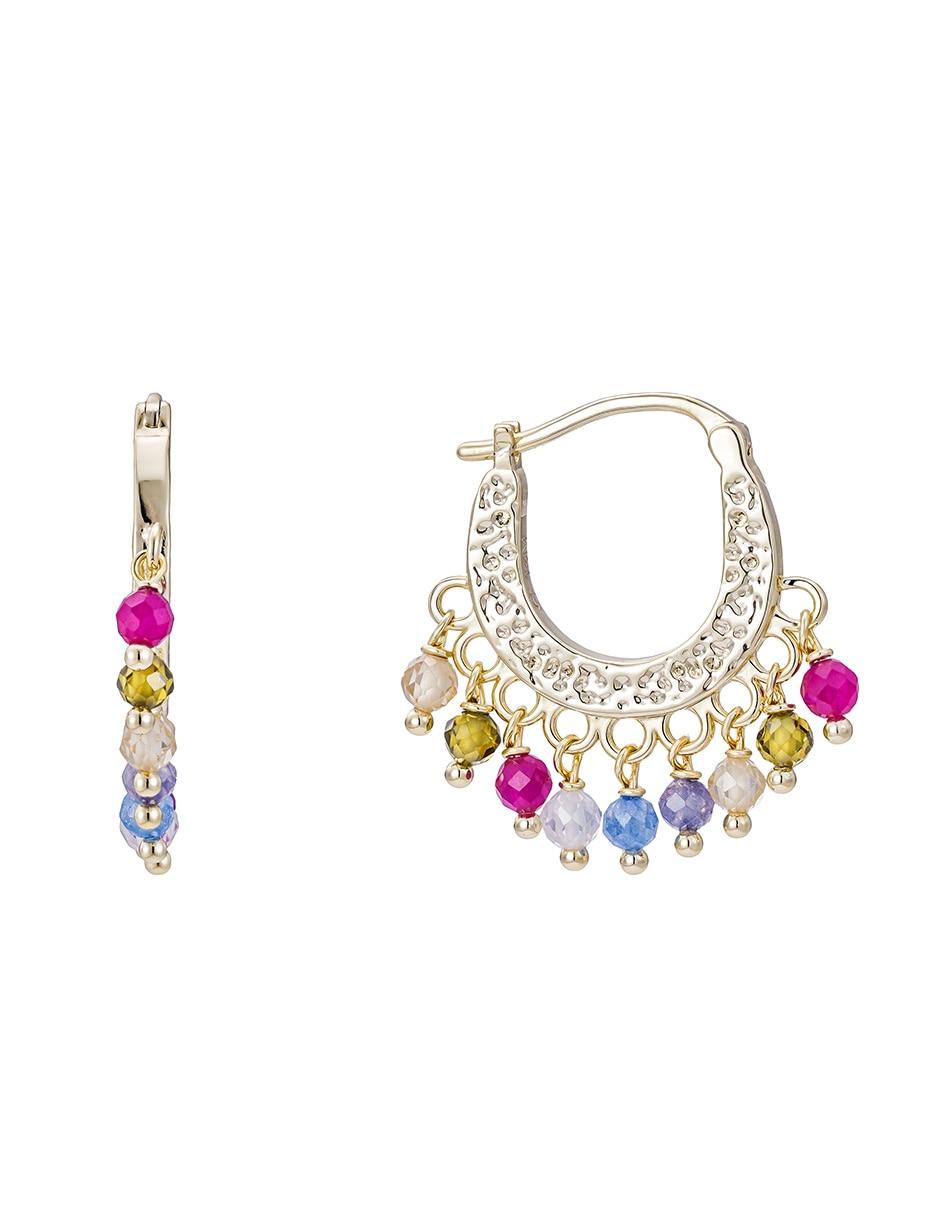 Aretes Golden con acabado baño de oro 14 K