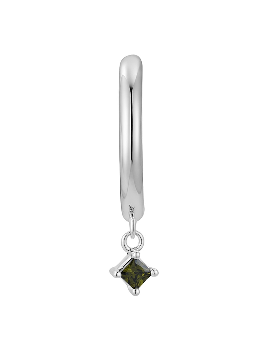 Piercing con acabado baño de oro blanco 14 K 2