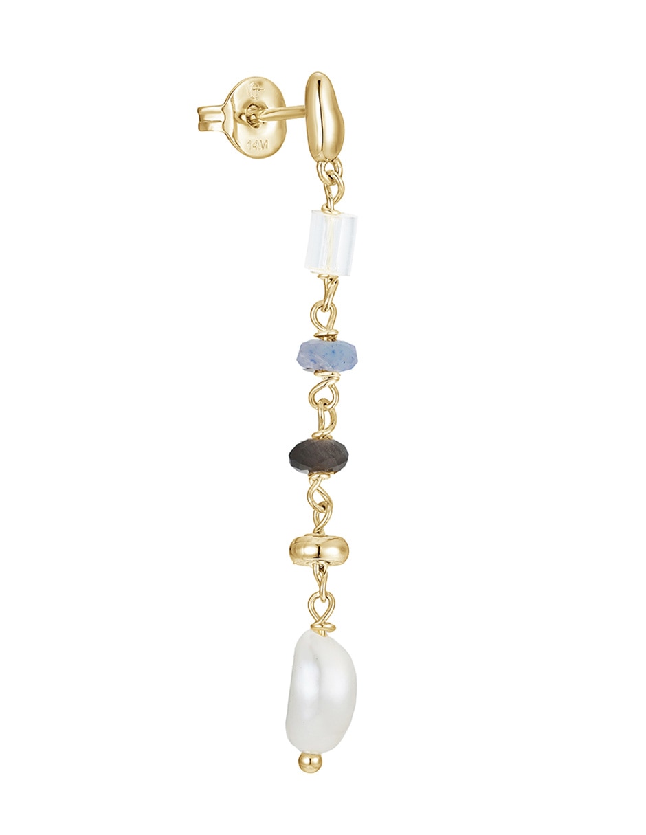 Aretes con acabado baño de oro 14 K 2