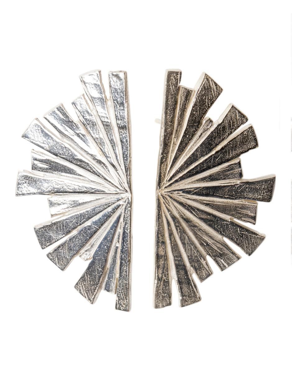 Aretes luz de plata P 925 con acabado lustre