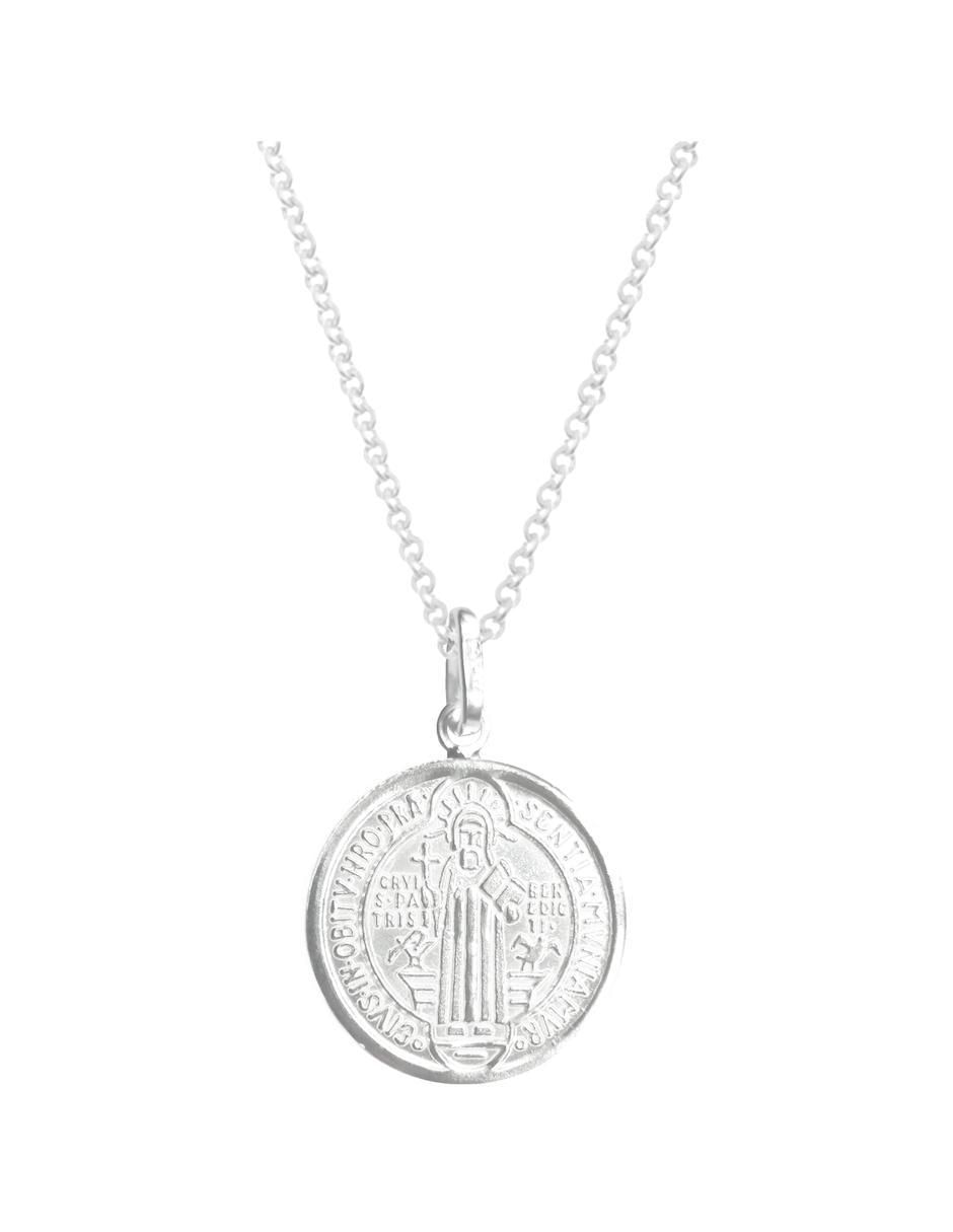 Collar con dije redondo Nube de plata P 925 Collar con dije redondo Nube de plata P 925