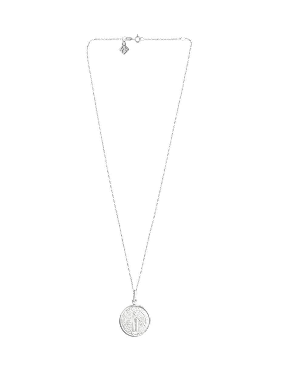 Collar con dije redondo Nube de plata P 925 3