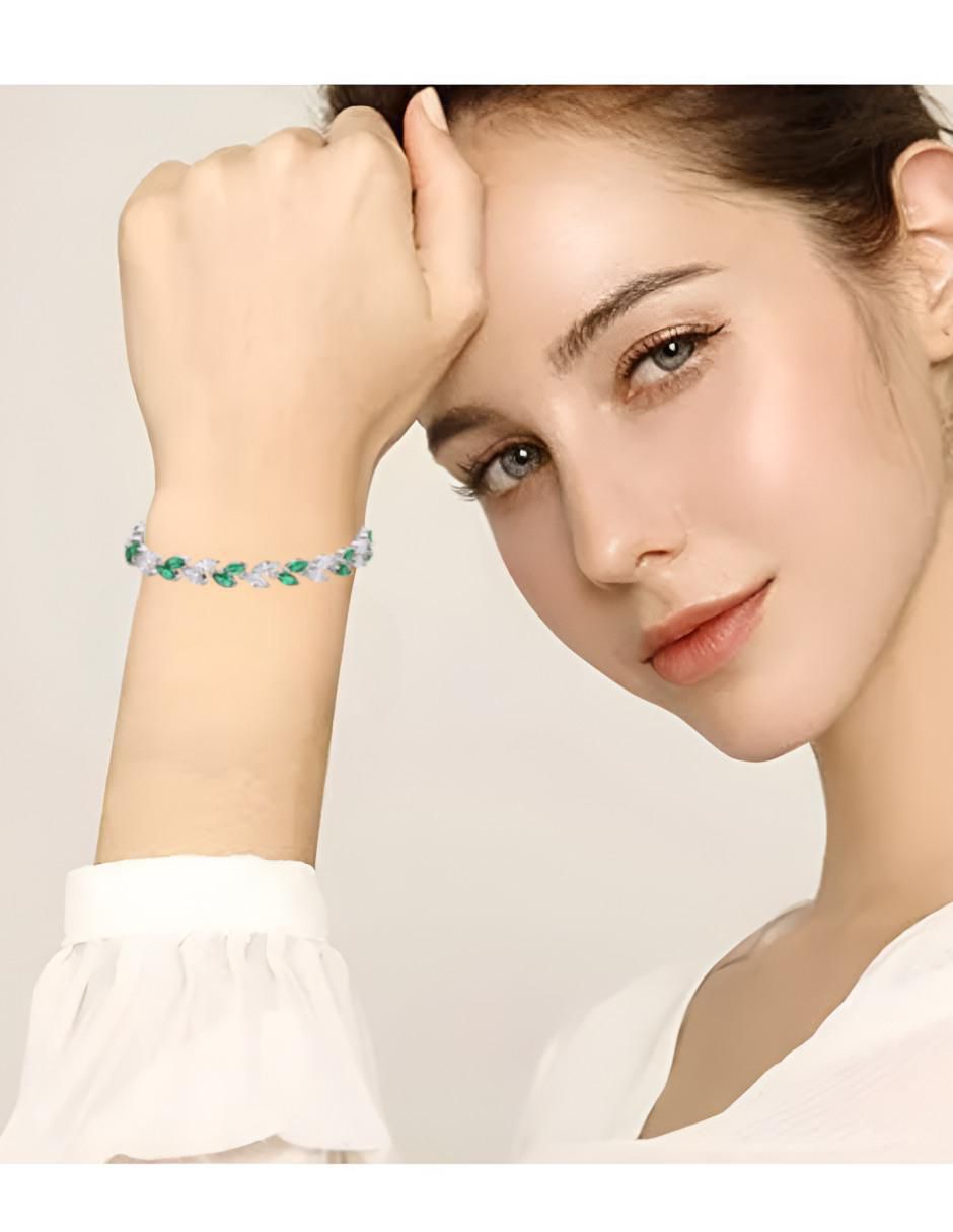 Pulsera con zirconia acabado brillante 4