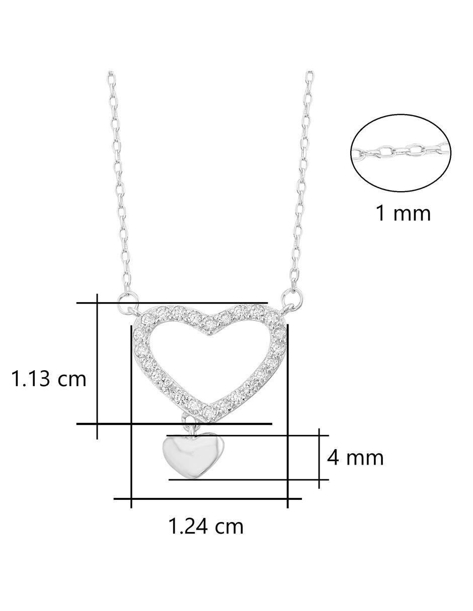 Gargantilla de corazón horoz de plata p 925