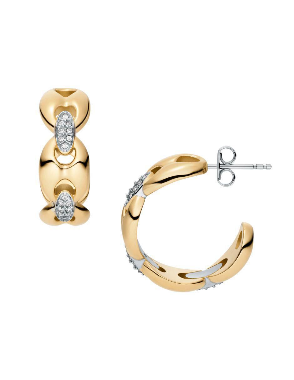 Aretes de aro ciruculares con acabado pulido cristal Aretes de aro ciruculares con acabado pulido cristal