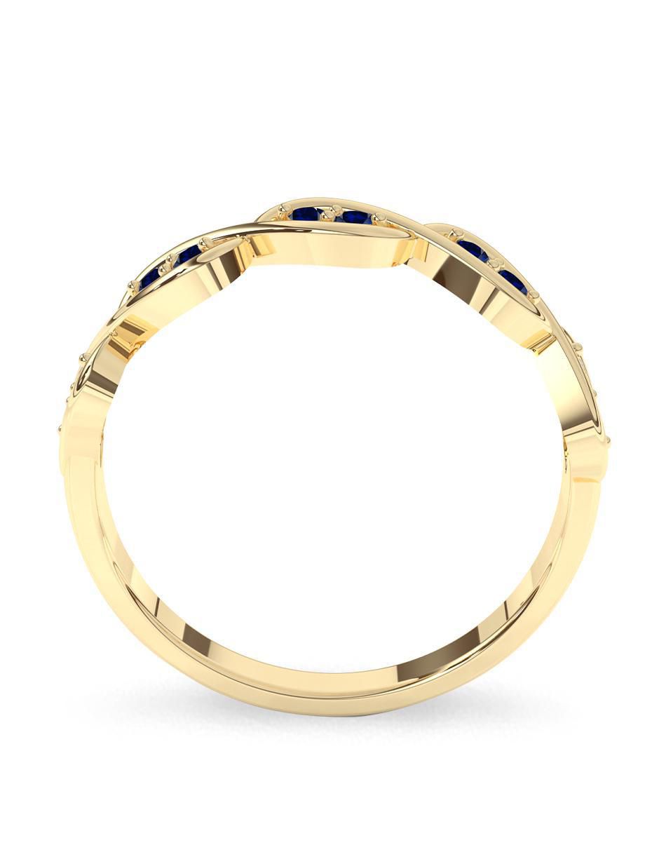 Anillo redondo 10 k de oro pulido 2