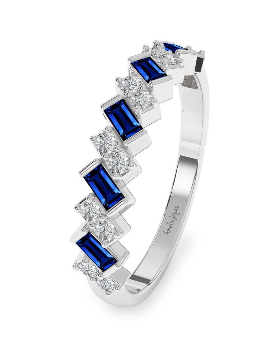Anillo rectangular 10 k de oro pulido 5