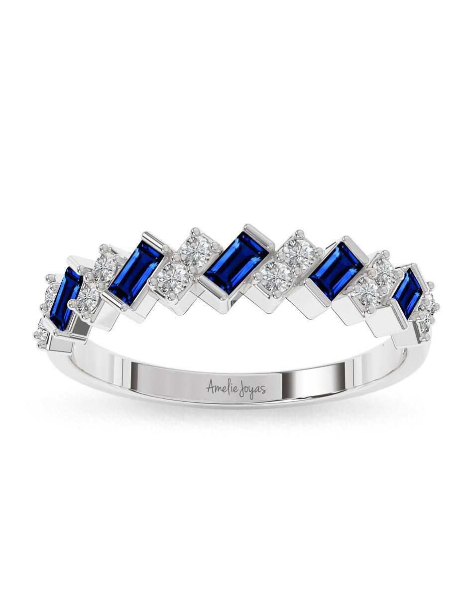 Anillo rectangular 10 k de oro pulido 6