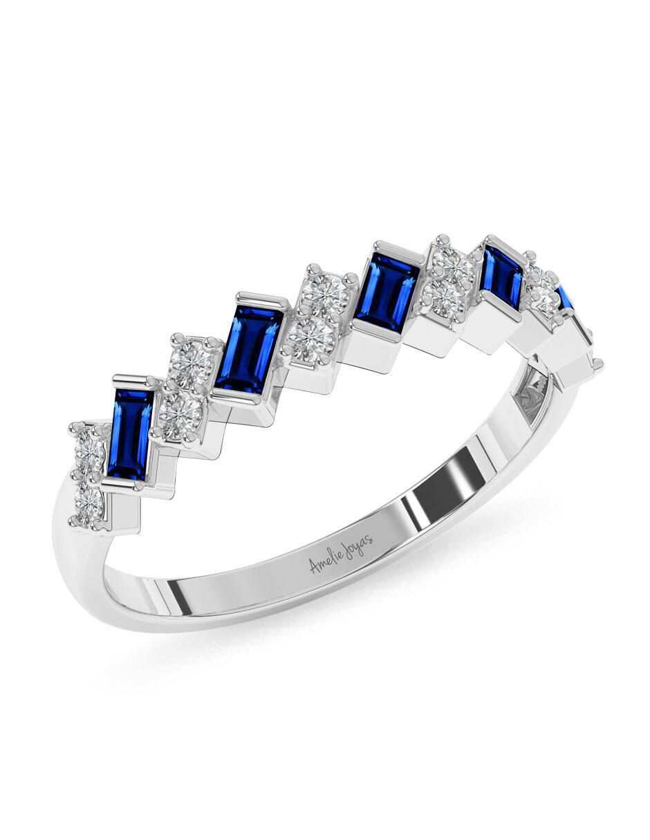 Anillo rectangular 10 k de oro pulido 2