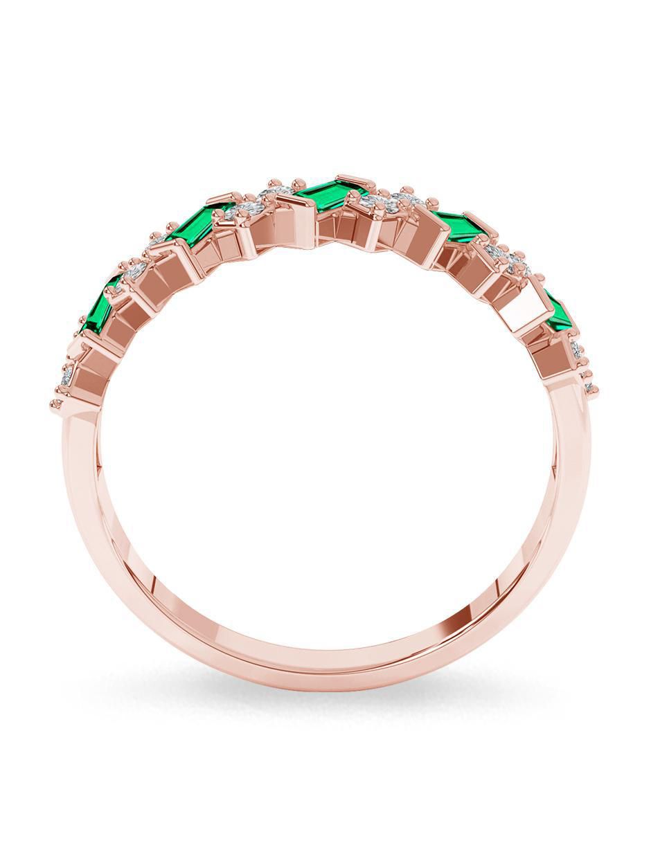 Churumbela rectangular 10 k de oro zirconia pulido 3
