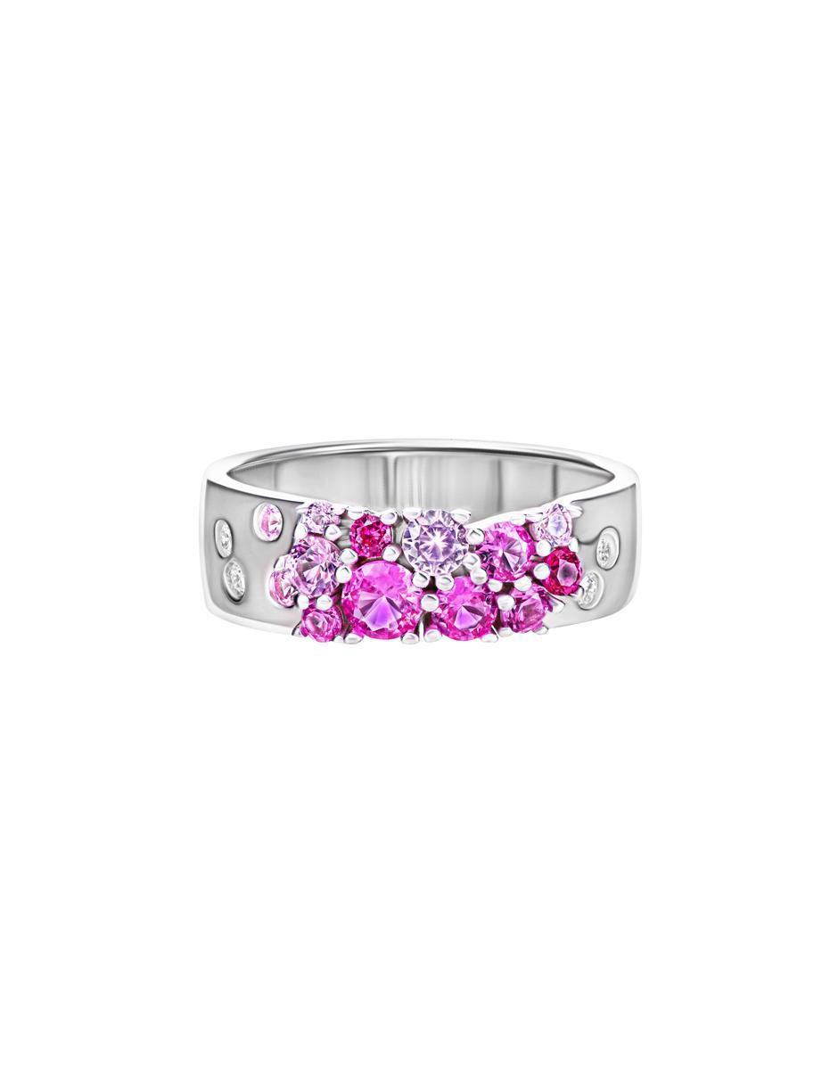 Anillo P 925 de plata zafiro pavé Anillo P 925 de plata zafiro pavé