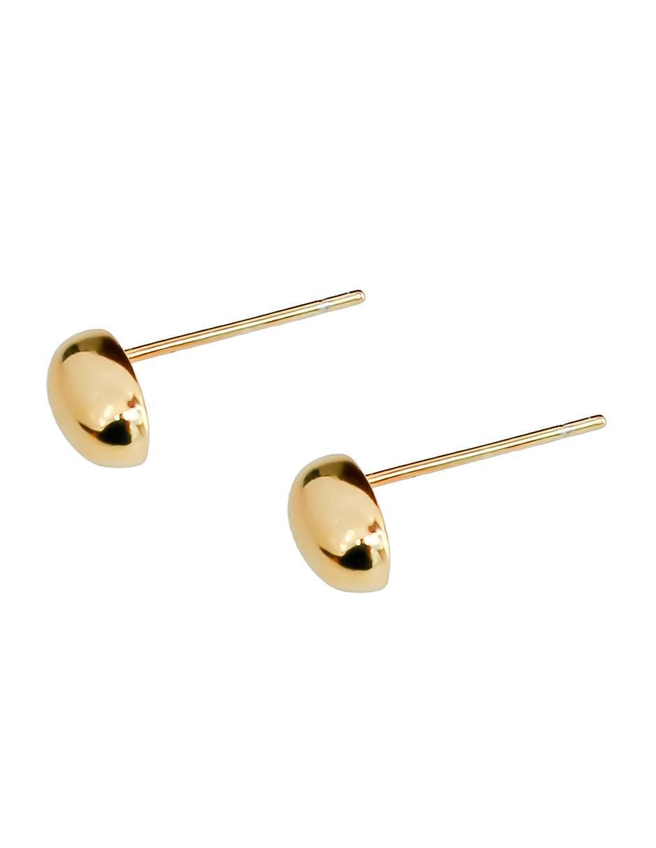 Aretes ovalados de plata P 925 con acabado chapa de oro 2