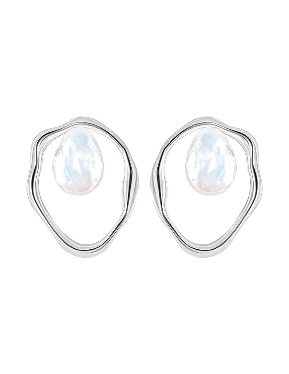 Aretes Gladkova Joyería de plata P 925 perla