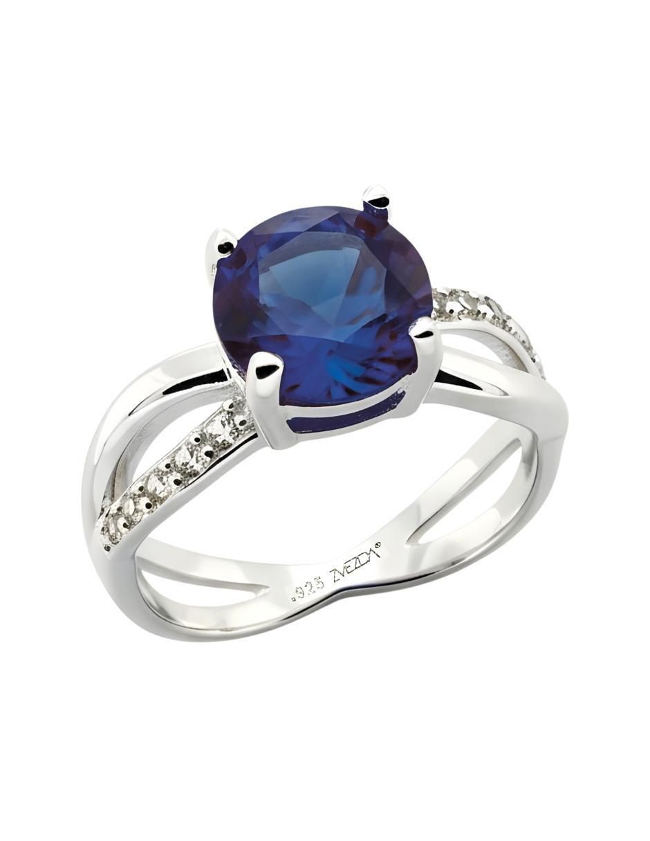 Anillo redondo Élan P 925 de plata circonita brillante Anillo redondo Élan P 925 de plata circonita brillante