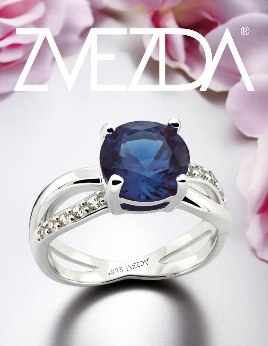 Anillo redondo Élan P 925 de plata circonita brillante 6