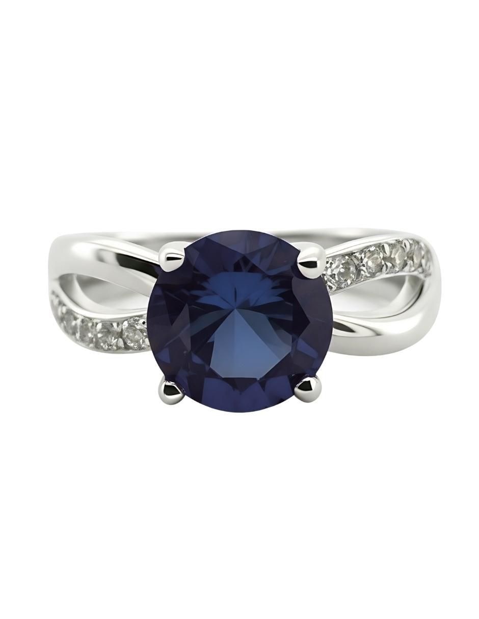 Anillo redondo Élan P 925 de plata circonita brillante 3