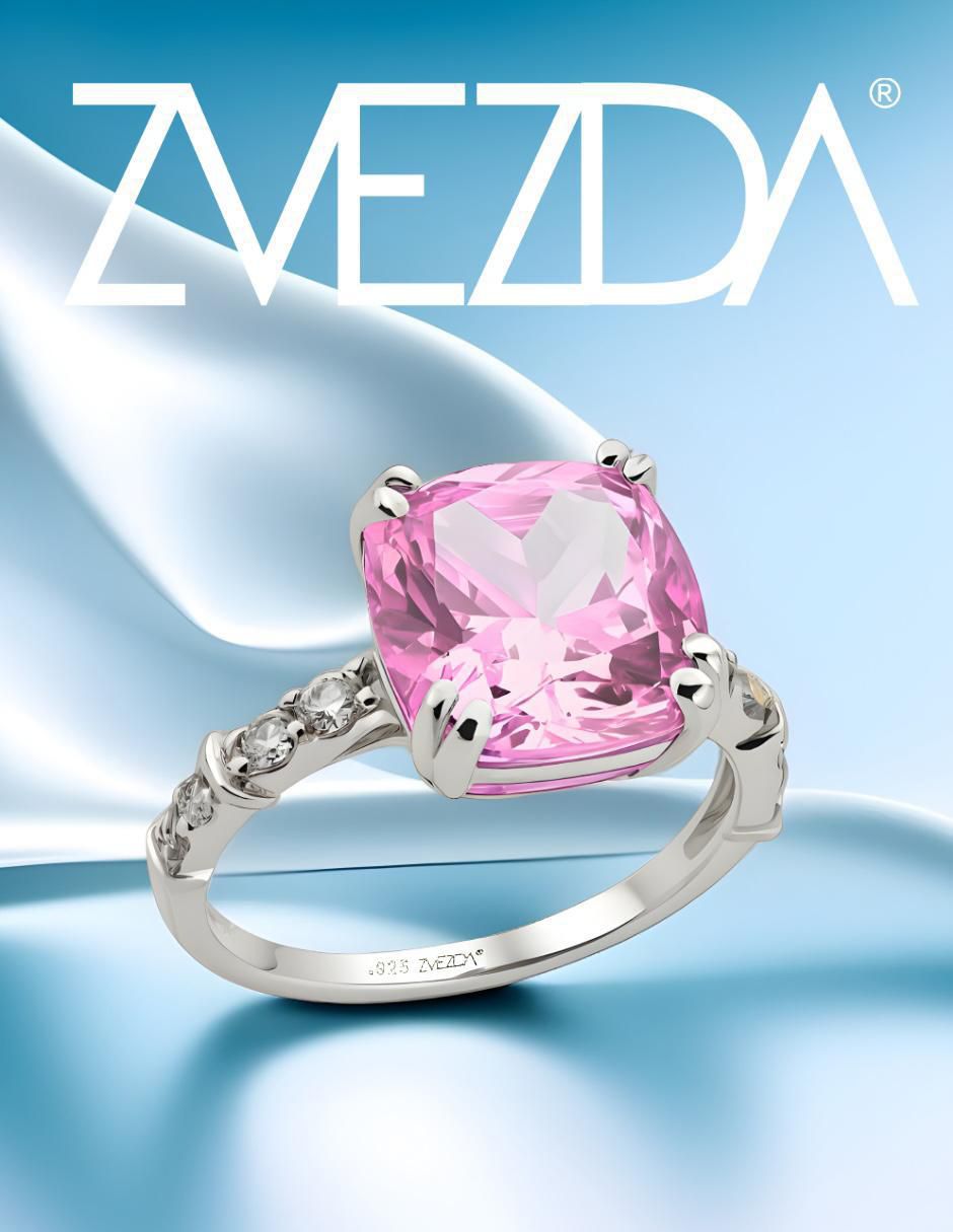 Anillo de cushion Élan P 925 de plata circonita brillante 5