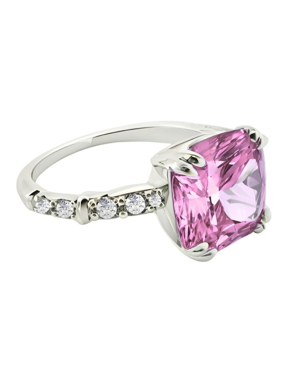 Anillo de cushion Élan P 925 de plata circonita brillante
