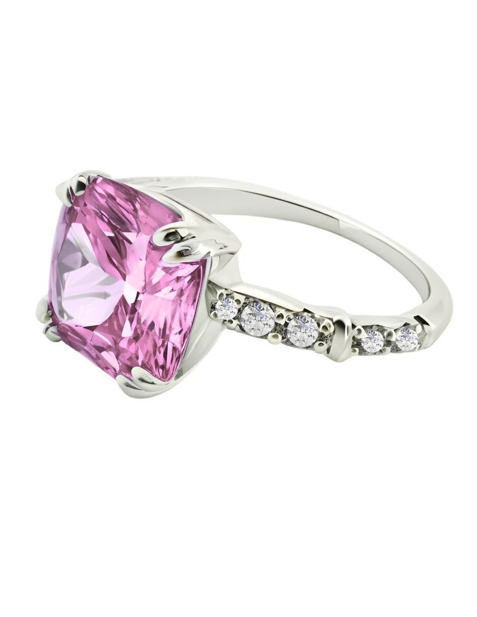 Anillo de cushion Élan P 925 de plata circonita brillante