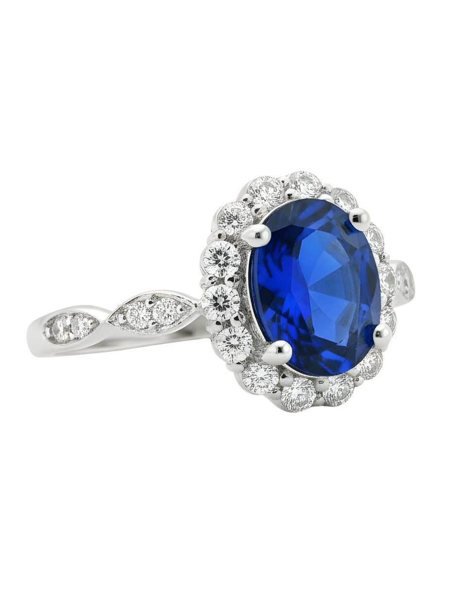 Anillo de oval Élan P 925 de plata circonita brillante 4