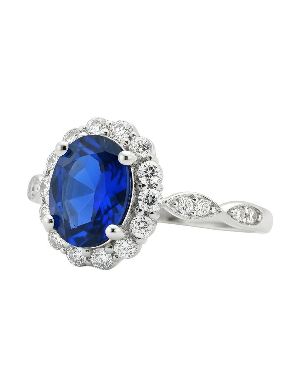Anillo de oval Élan P 925 de plata circonita brillante 3