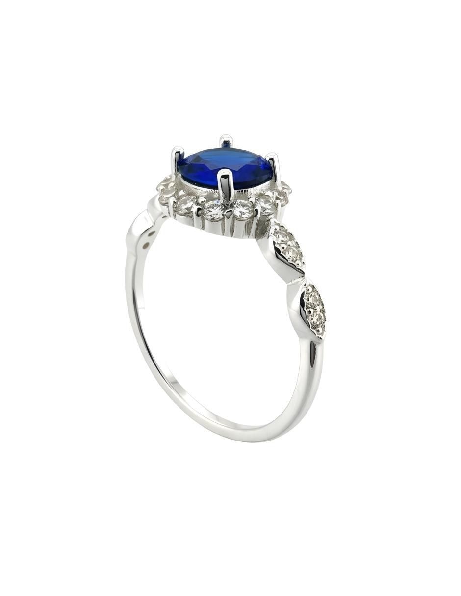 Anillo de oval Élan P 925 de plata circonita brillante 2