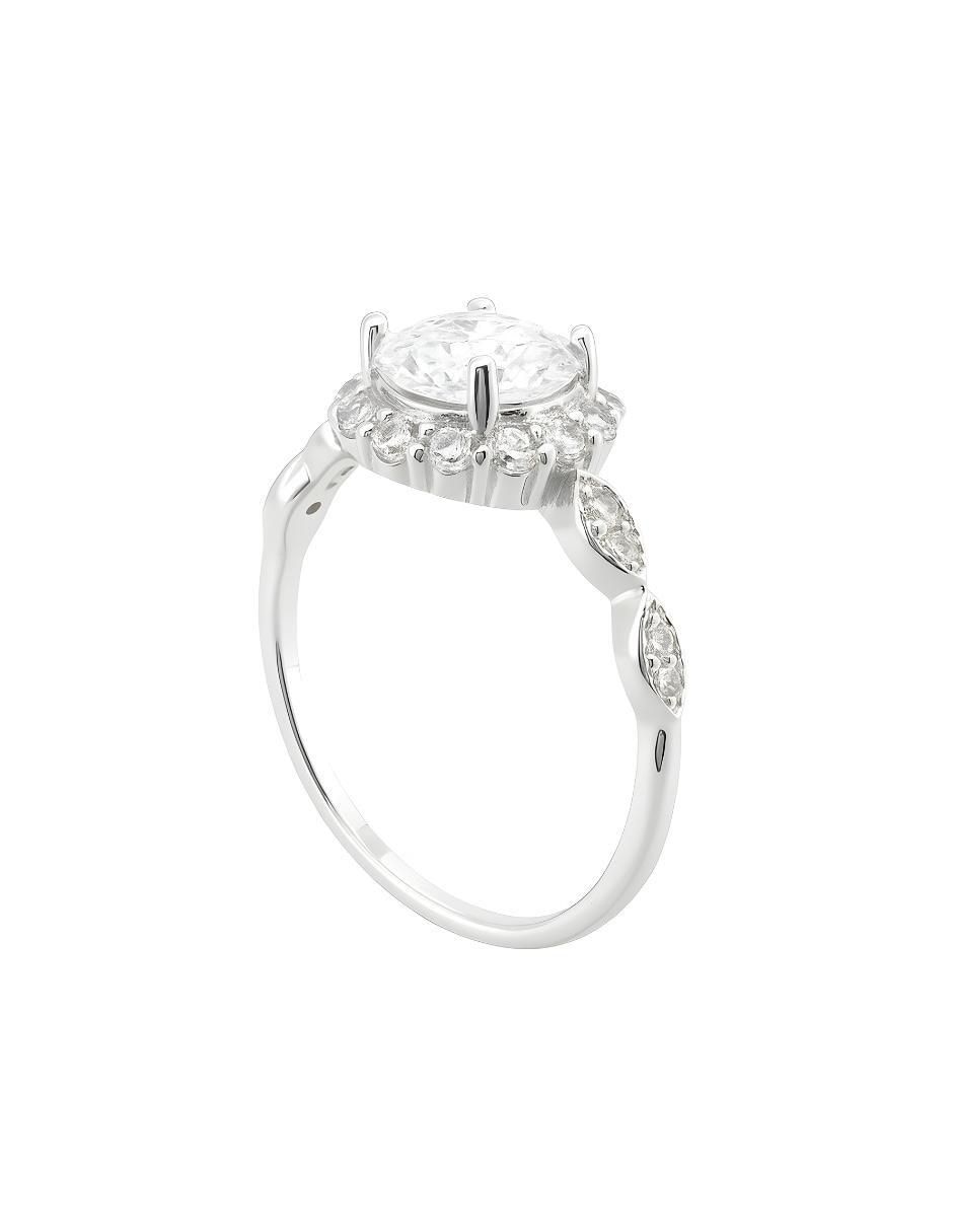 Anillo de oval Élan P 925 de plata circonita brillante 2