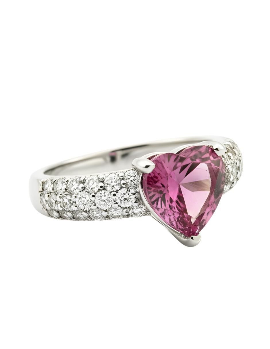 Anillo de corazón Élan P 925 de plata circonita brillante