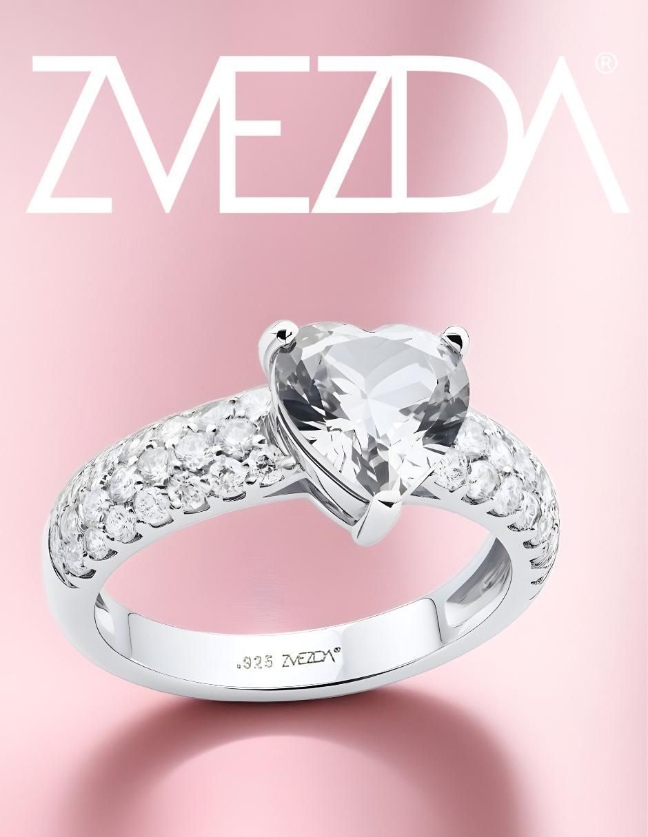 Anillo de corazón Élan P 925 de plata circonita brillante 5