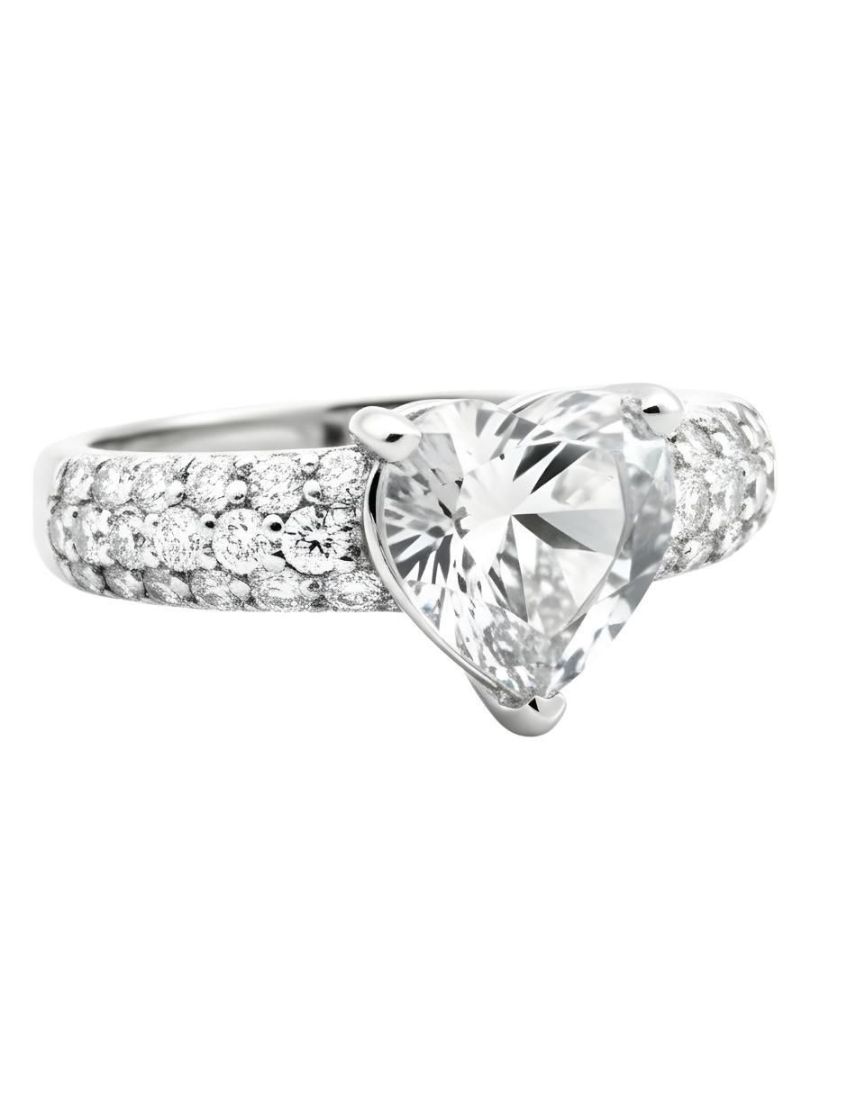 Anillo de corazón Élan P 925 de plata circonita brillante