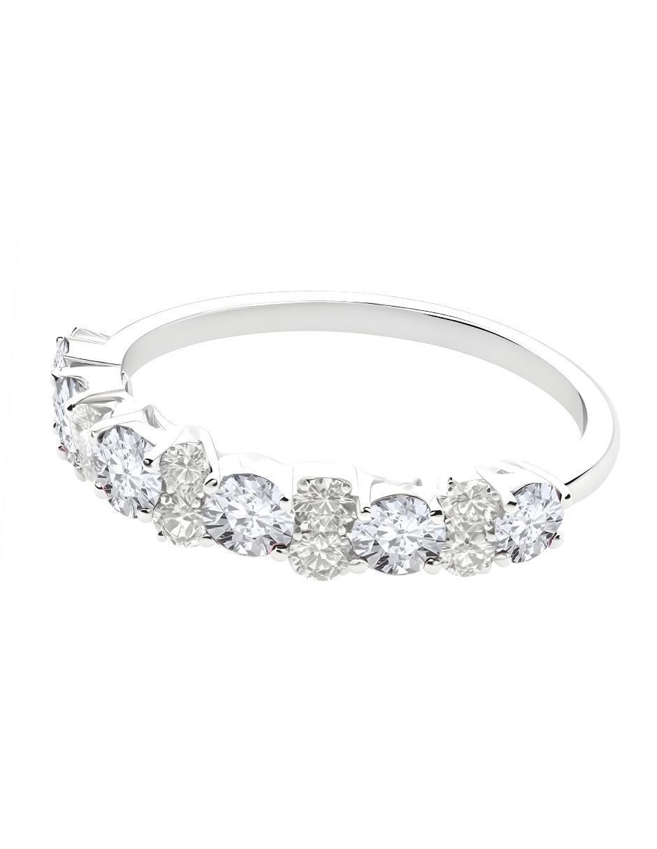 Anillo redondo Élan P 925 de plata circonita brillante 2