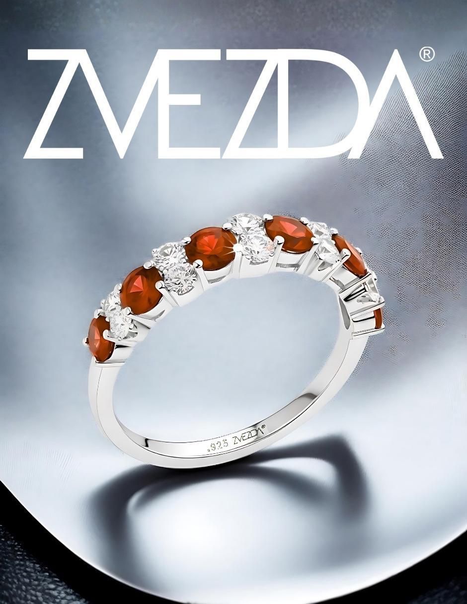 Anillo redondo Élan P 925 de plata circonita brillante 5