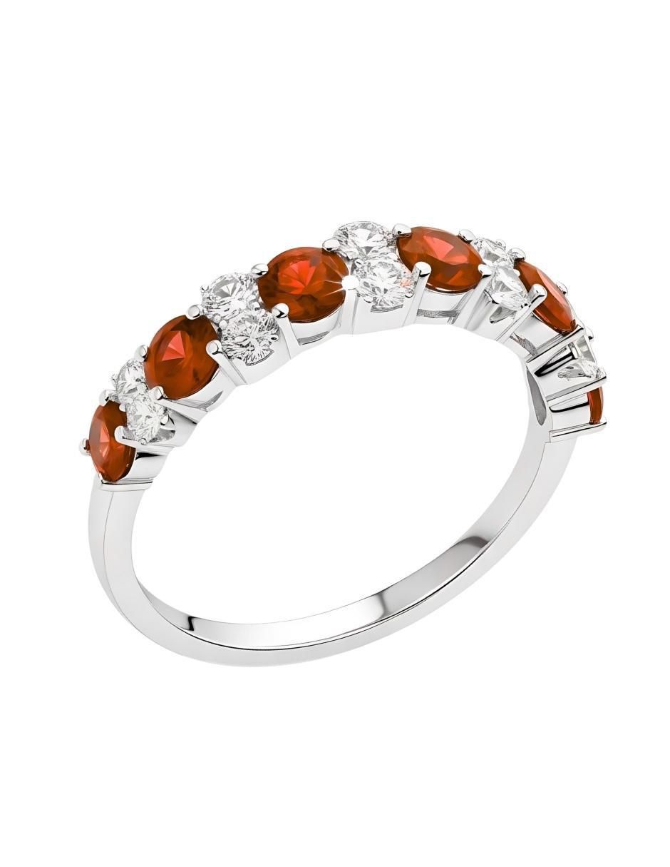 Anillo redondo Élan P 925 de plata circonita brillante 4