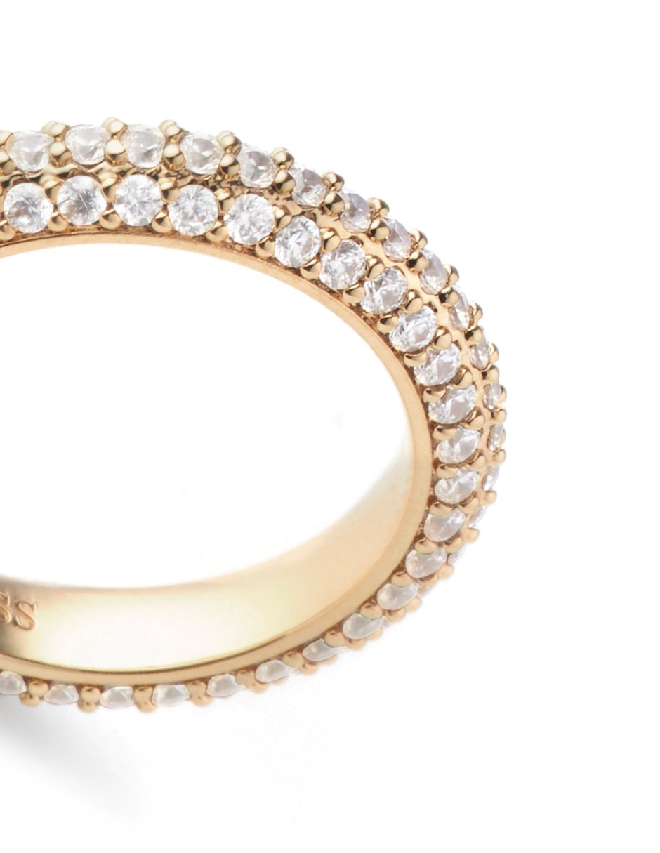 Anillo redondo Essenza circonita pavé 2