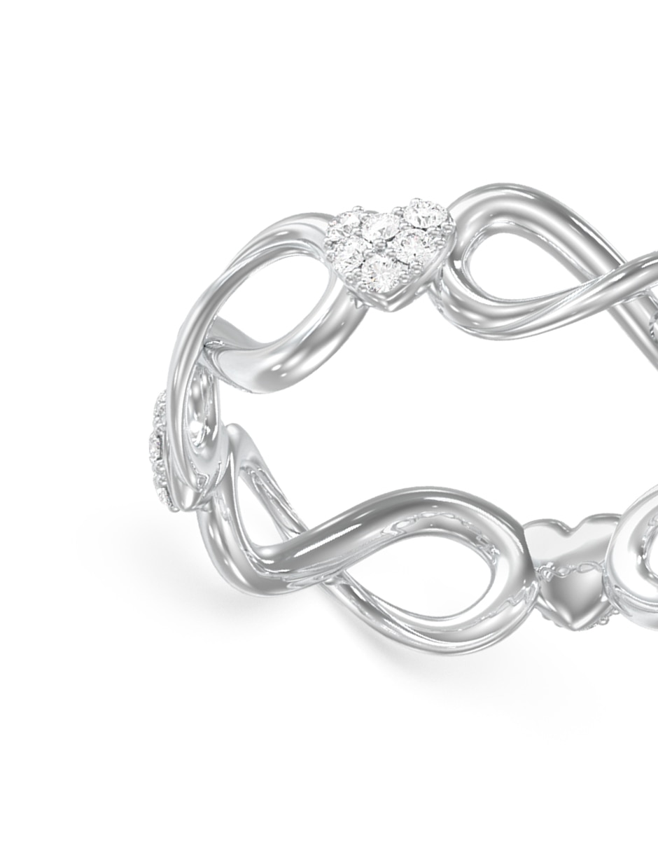 Anillo de infinito Love Bites circonita pavé