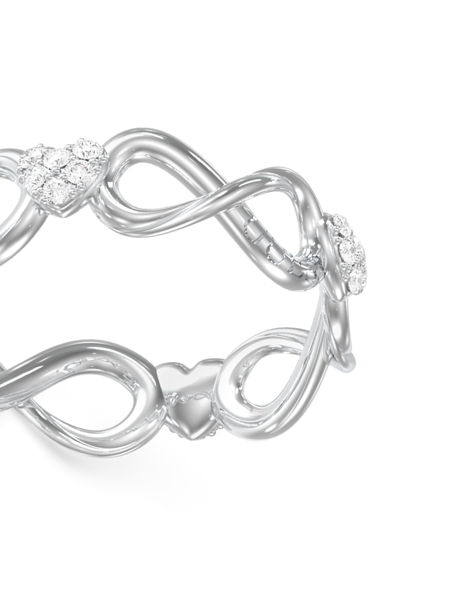 Anillo de infinito Love Bites circonita pavé
