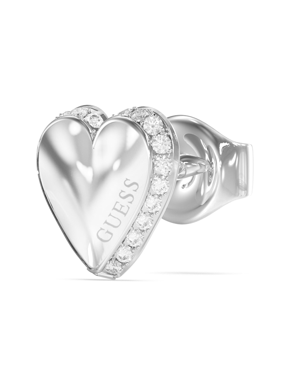 Aretes de corazón By Your Side con acabado pavé 3