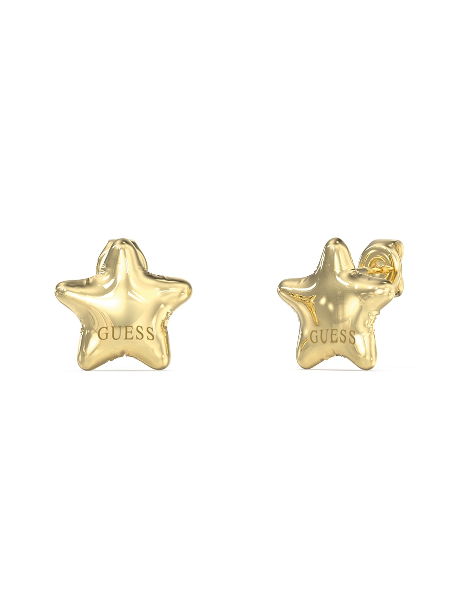 Aretes de estrella con acabado brillante