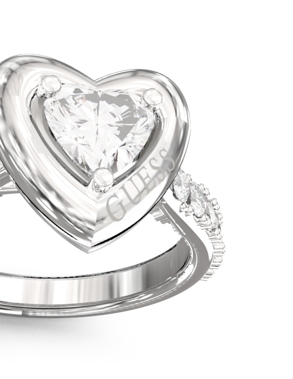 Anillo de corazón Beloved circonita pavé