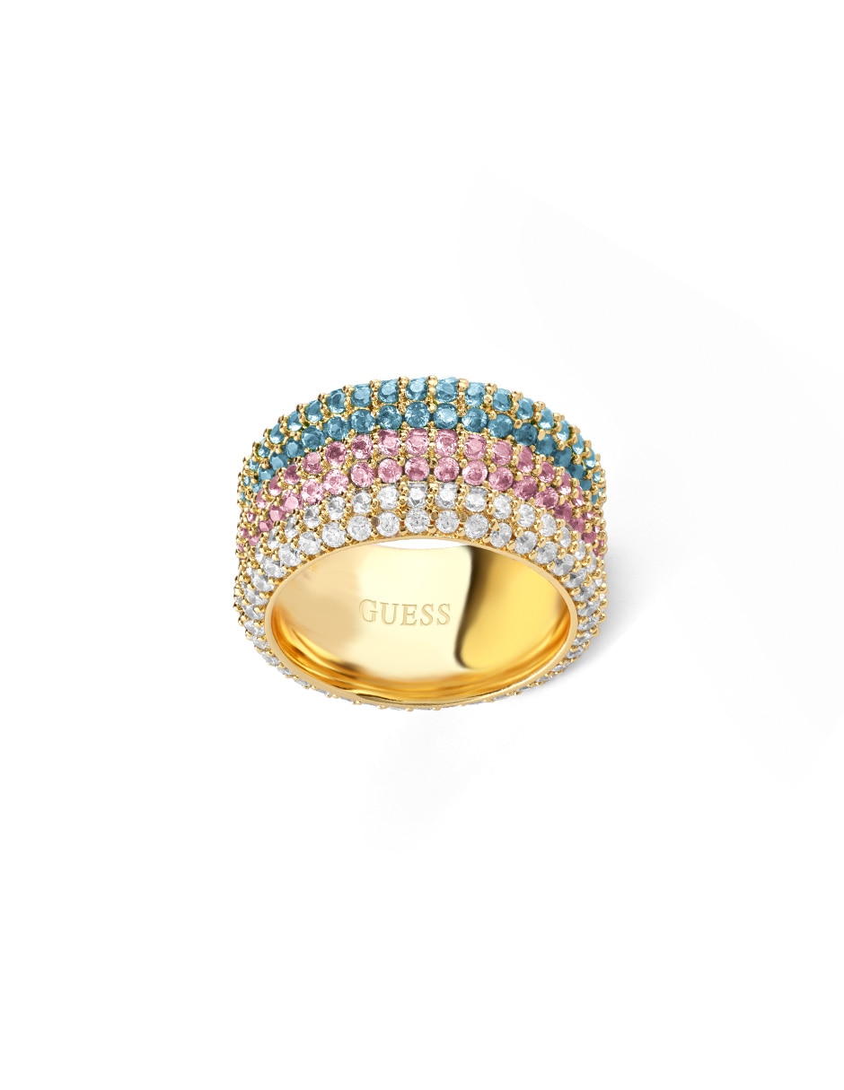 Anillo redondo Essenza circonita pavé