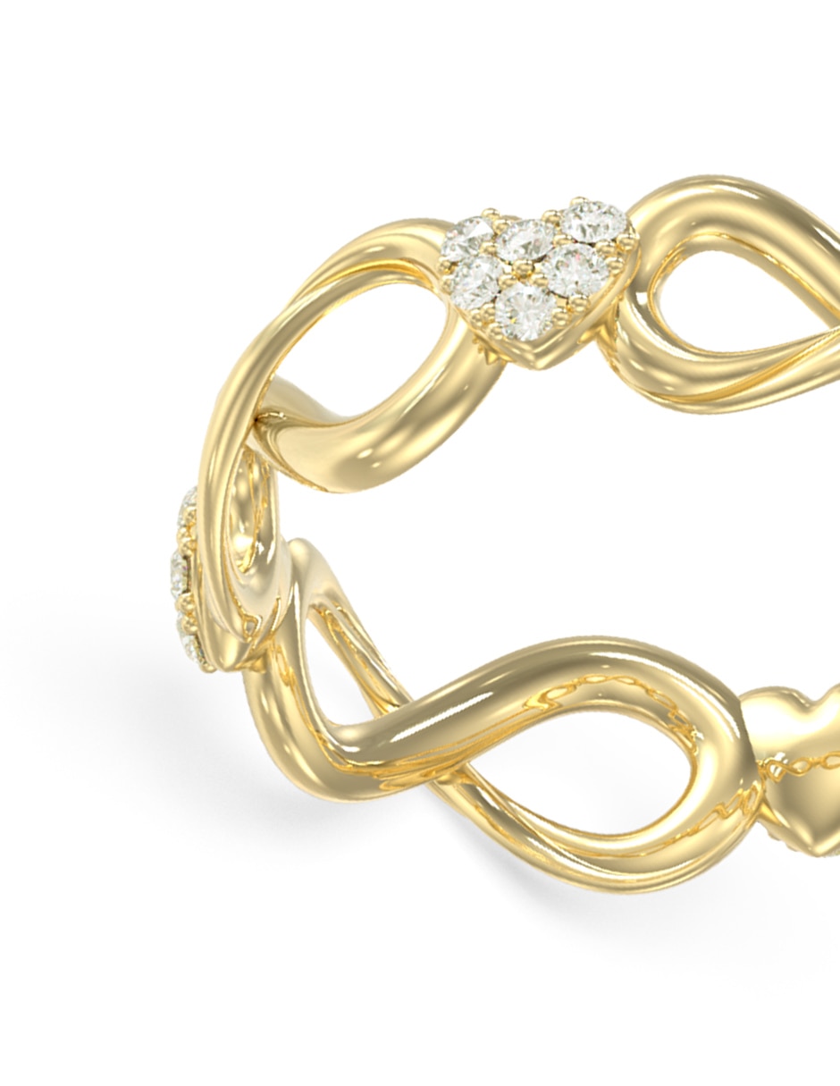 Anillo de infinito Love Bites circonita pavé