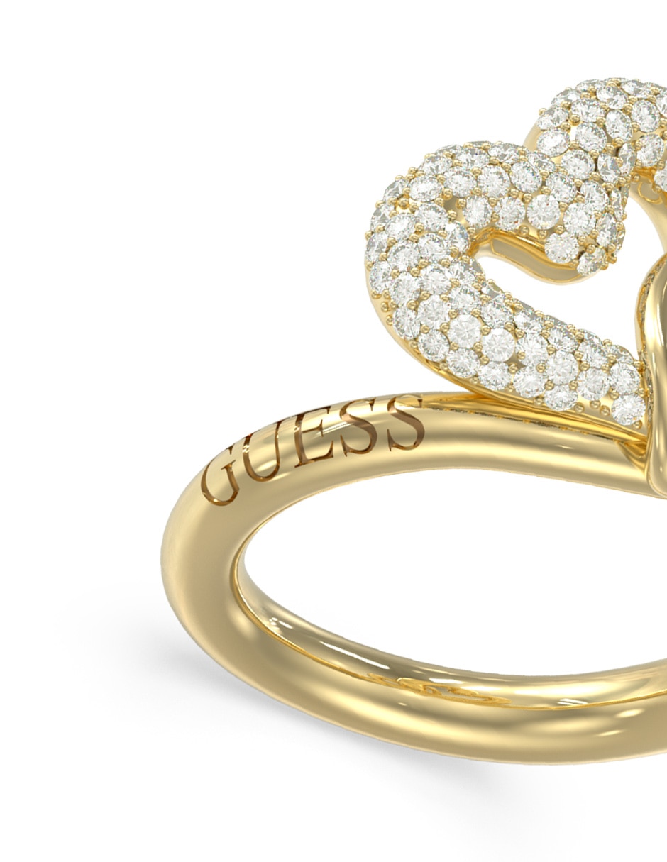Anillo de corazón Love Bites circonita pavé