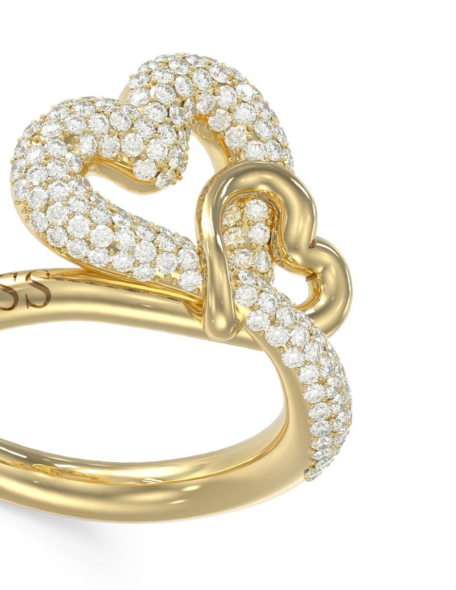 Anillo de corazón Love Bites circonita pavé