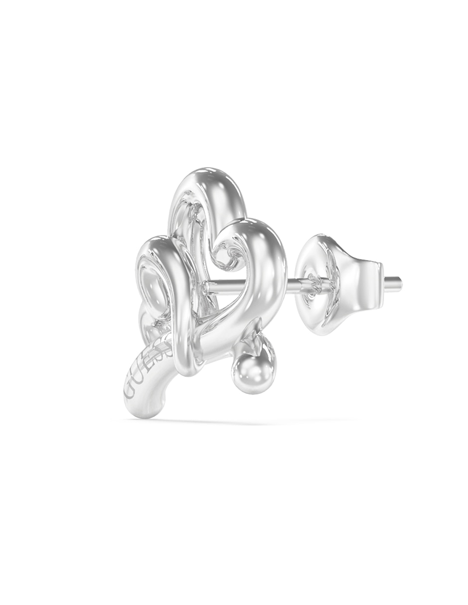 Aretes de corazón con acabado pavé 3