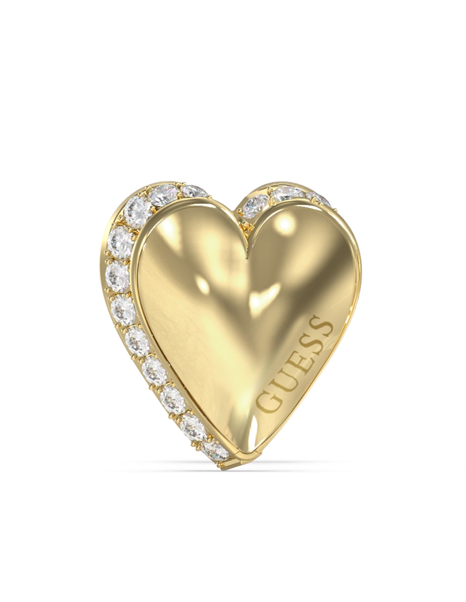Aretes de corazón con acabado pavé 2
