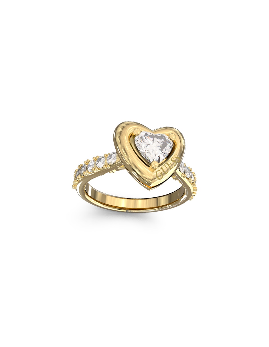 Anillo de corazón Beloved circonita pavé
