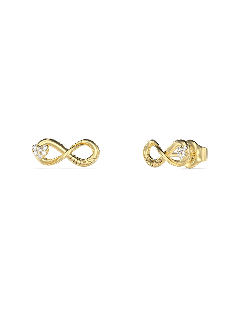 Aretes de infinito con acabado pavé