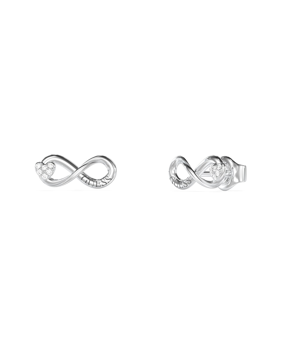 Aretes de infinito con acabado pavé