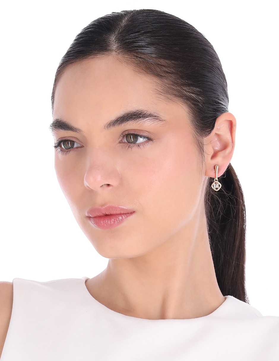 Set de aretes circulares Breath Of Fresh Air con acabado pavé 3