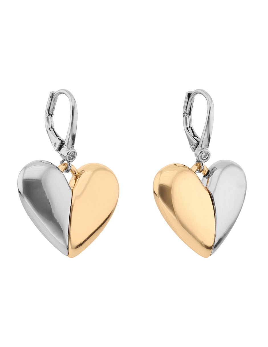 Aretes de corazón con acabado pavé 2